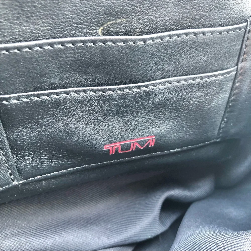 Tumi All Leather Briefcase Crossbody Bag